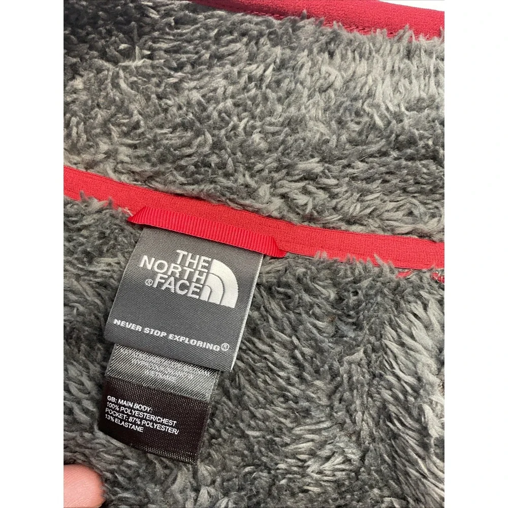 The North Face Chimborazo Jacket Mens L Full Zip‎ Red Fleece Lined